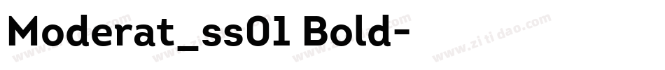 Moderat_ss01 Bold字体转换